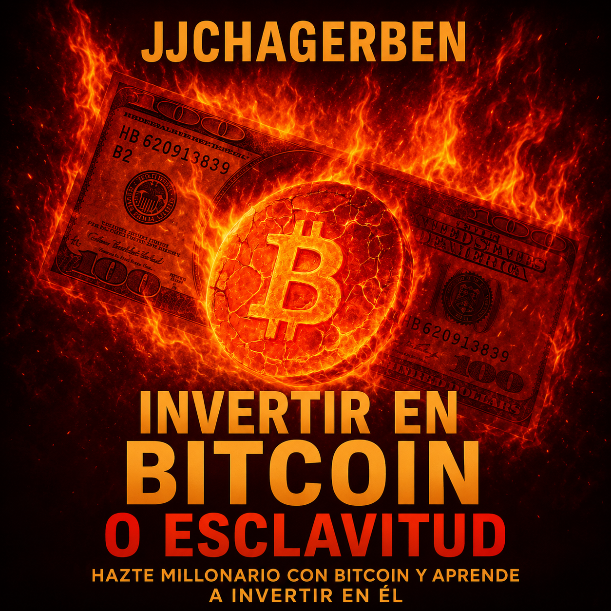 Portada del libro Invertir en Bitcoin o Esclavitud, de JJCHAGERBEN